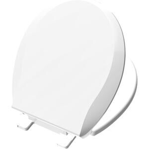 Soft Close Round Toilet Seat 16.5" – Slow Close, No Slam Lid with Quick Release